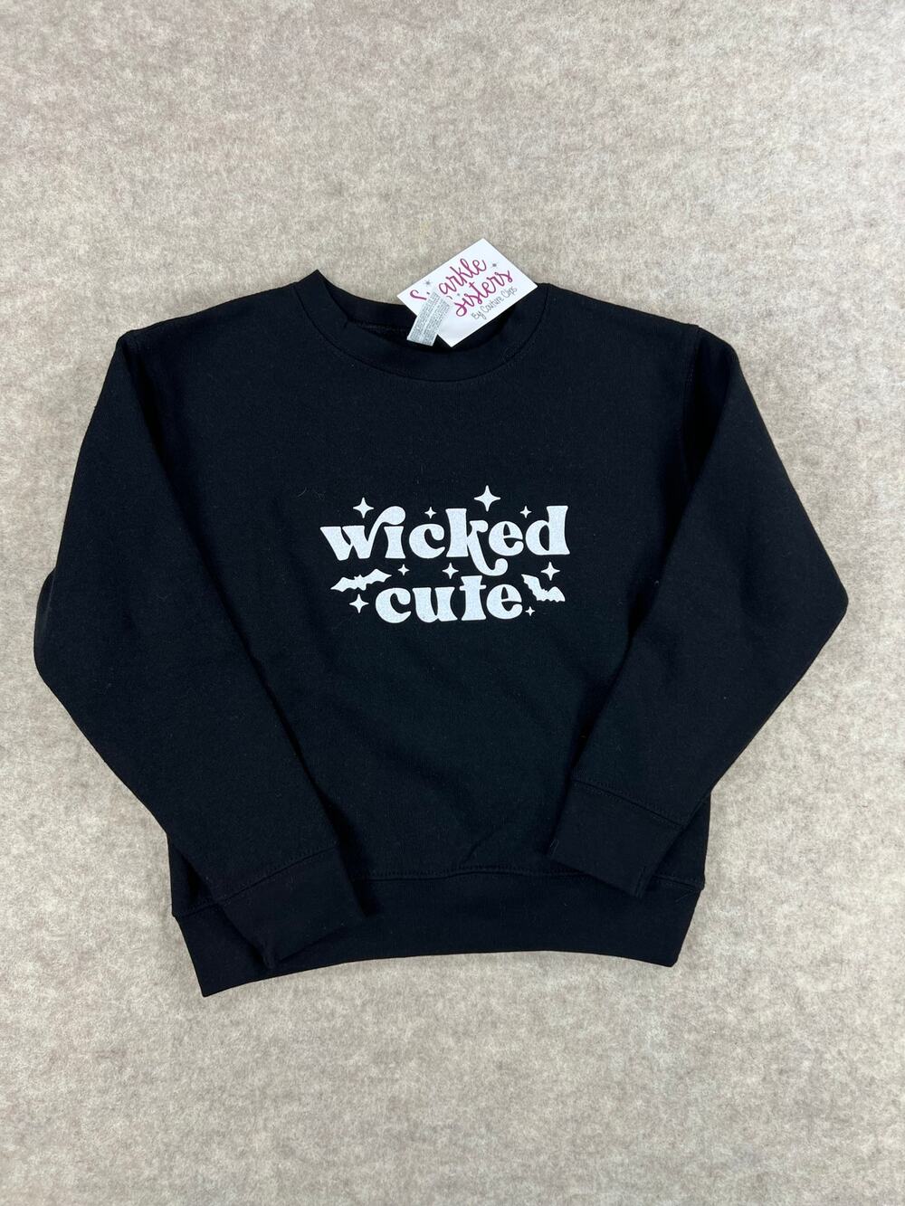 Sparkle Sisters by Couture Clips Wicked Cute Halloween Sweatshirt Size 5/6 NEW